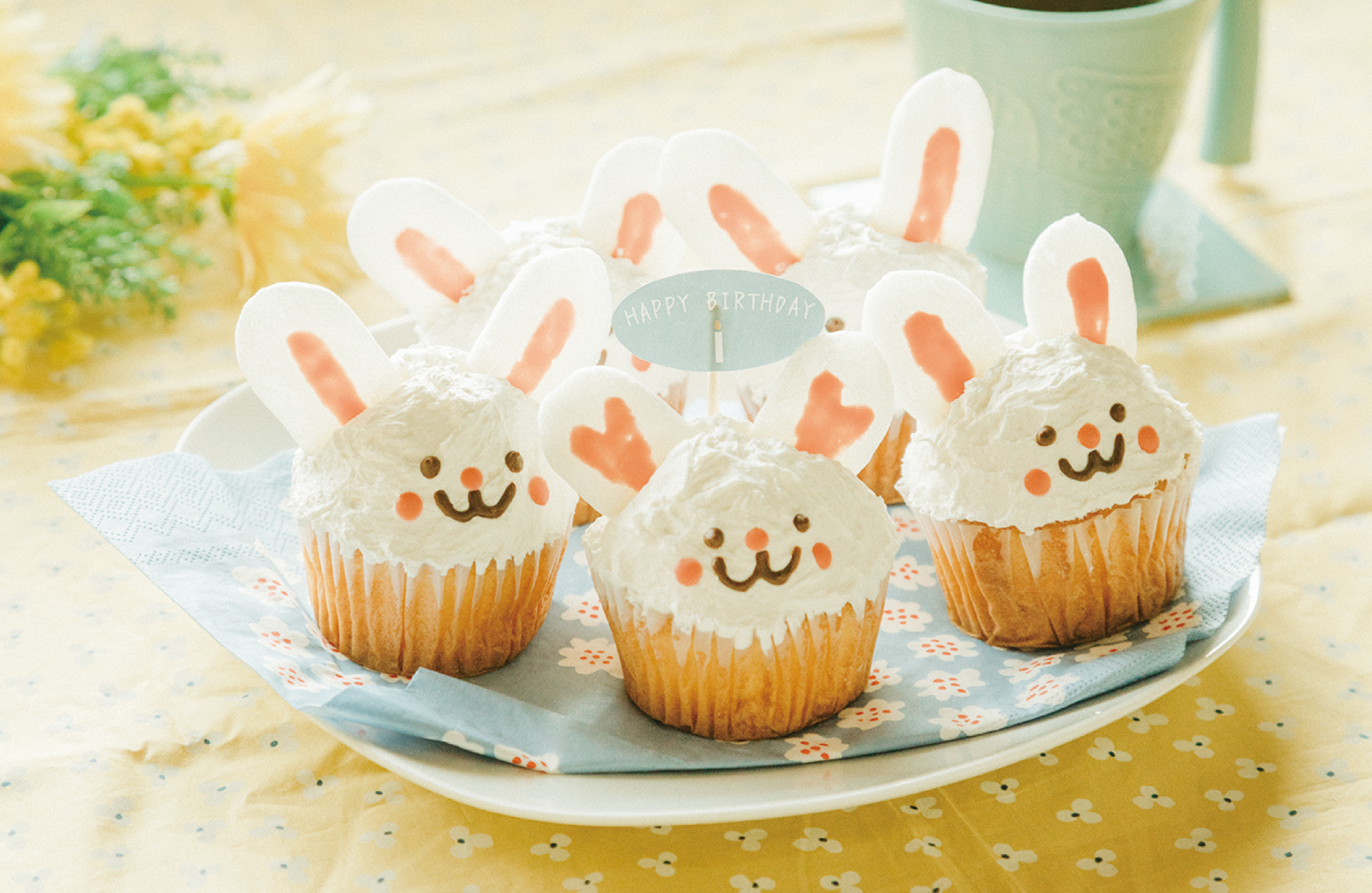 ☆イースターのうさぎちゃんカップケーキ(受注生産) その他置物