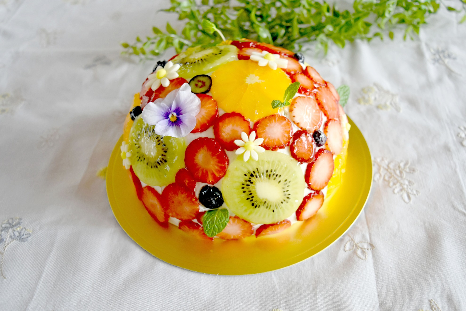 花柄ケーキドーム 花柄ケーキドーム