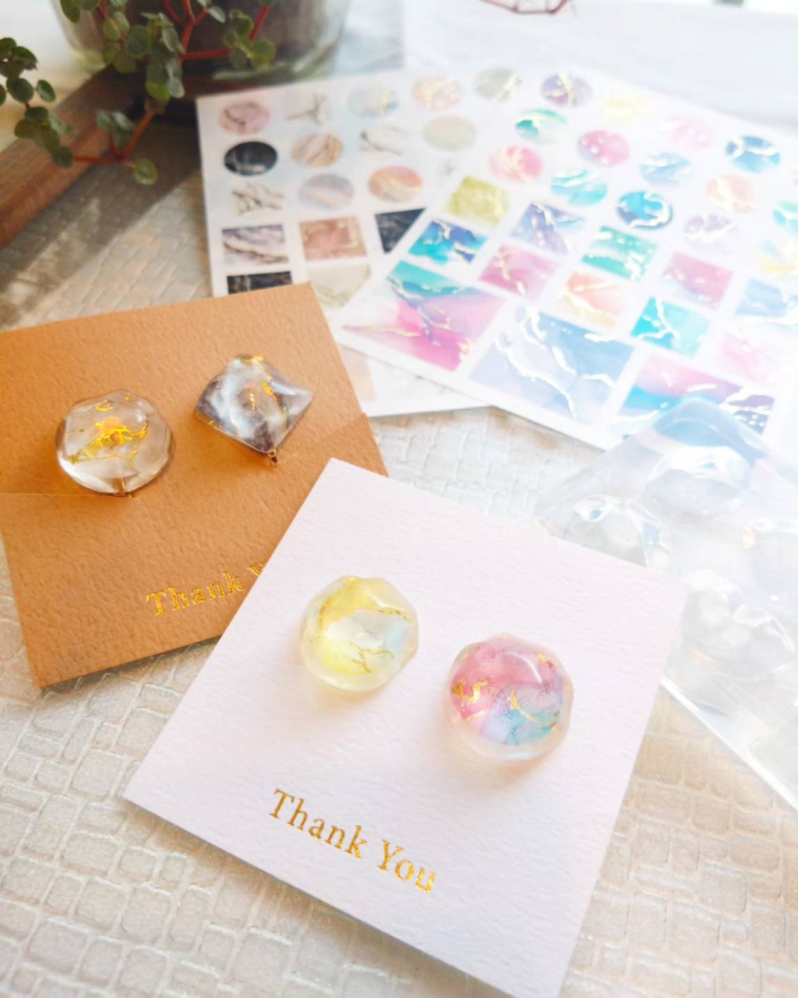 ゆみ様ご確認ページ☆押し花ヘアクリップ 油っこく 